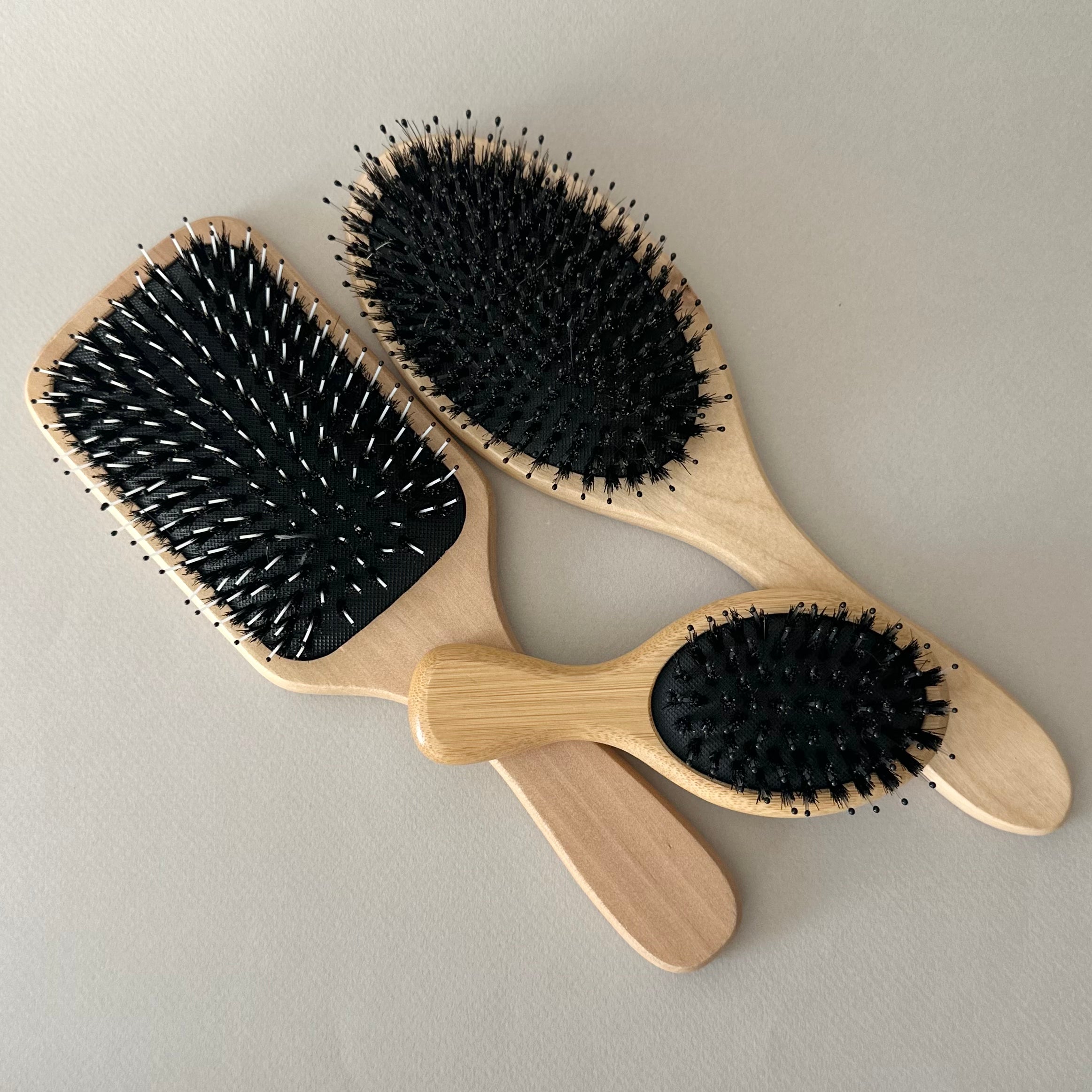 Bamboo + Boar Bristle Brush (4 options)