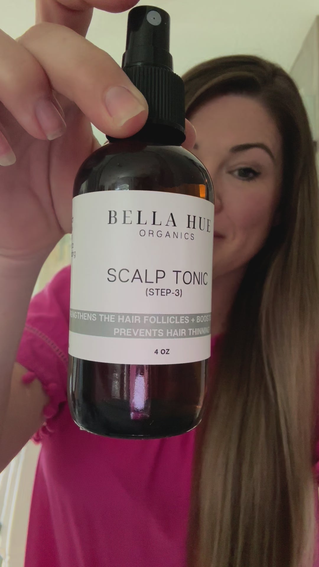 Applying Scalp Tonic 